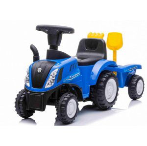 mamido Dětské odrážedlo traktor s přívěsem New Holland T7 modrý