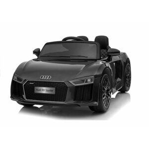 Mamido dětské elektrické autíčko Audi R8 24Ghz DO 2x6V baterie FM rádio USB MP3 SD karta černá + vlastní SPZ zdarma