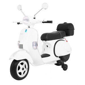 mamido Dětský elektrický skútr Vespa bílý