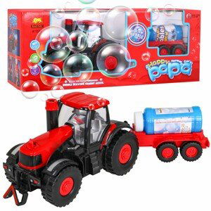 mamido Interaktivní traktor s přívěsem - bublinkovač