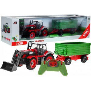 mamido Traktor s vlečkou na dálkové ovládání R/C červeno-zelený