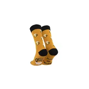 Crazy Socks Pánské ponožky Přines mi pivo - žluté - 1 pár - Crazy socks - 40-43
