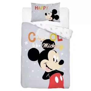 DETEXPOL Povlečení do postýlky Mickey Cool grey Bavlna, 100/135, 40/60 cm