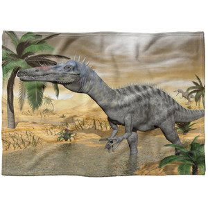 IMPAR Fleecová deka Dinosaurus 150x120 cm (Rozměr : 200 x 140 cm, Podšití beránkem: NE)