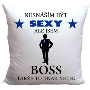 Polštář Sexy boss (Velikost: 40 x 40 cm)