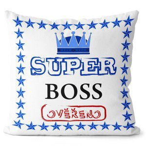 Polštář Super boss (Velikost: 40 x 40 cm)