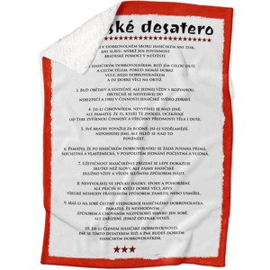 Deka Hasičské desatero - listina (Podšití beránkem: ANO)