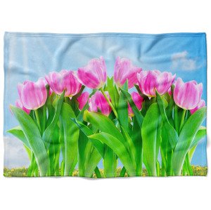 Deka Tulipány (Rozměr : 150 x 120 cm, Podšití beránkem: NE)