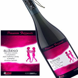 Víno Blíženci (22.5. - 21.6.) - Červené provedení (Druh Vína: Prosecco)