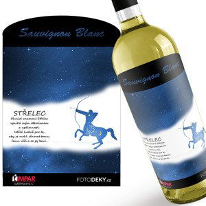 Víno Střelec (23.11. - 21.12.) - Modré provedení (Druh Vína: Bílé víno)
