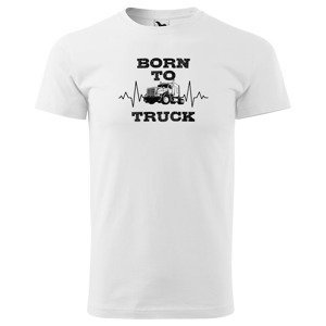 Tričko Born to truck - pánské (Velikost: L, Barva trička: Bílá)
