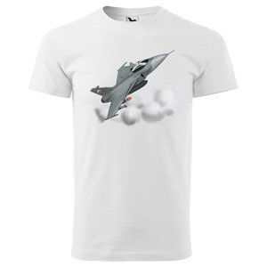 Tričko Gripen (Velikost: 4XL, Typ: pro muže, Barva trička: Bílá)