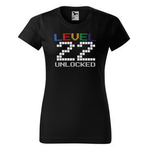 Tričko Level Unlocked (dámské) (věk: 22)
