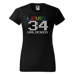 Tričko Level Unlocked (dámské) (věk: 34)