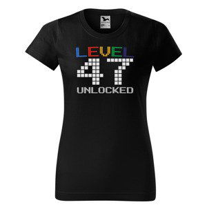 Tričko Level Unlocked (dámské) (věk: 47)