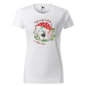 Tričko Nejkrásnější houbička - dámské (Velikost: S, Barva trička: Bílá)
