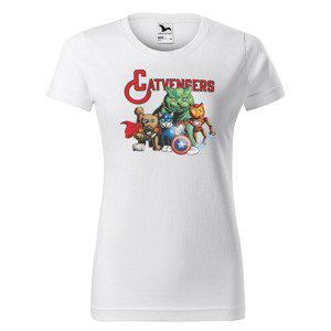 Tričko Catvengers (Velikost: M, Typ: pro ženy, Barva trička: Bílá)