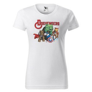 Tričko Dogvengers (Velikost: XL, Typ: pro ženy, Barva trička: Bílá)