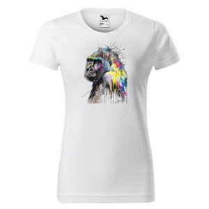 Tričko Gorila Art (Velikost: XL, Typ: pro ženy, Barva trička: Bílá)