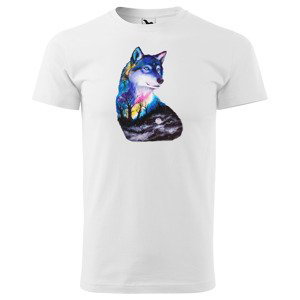 Tričko Vlk art (Velikost: M, Typ: pro muže, Barva trička: Bílá)