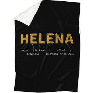 Deka Ženská jména – GOLD (Jméno: Helena, Podšití beránkem: ANO)