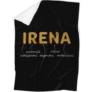 Deka Ženská jména – GOLD (Jméno: Irena, Podšití beránkem: ANO)