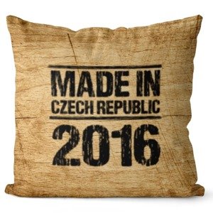 Polštář Made In + rok (Velikost: 40 x 40 cm, rok: 2016)