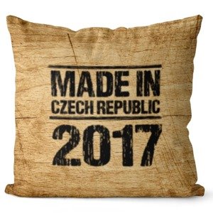 Polštář Made In + rok (Velikost: 40 x 40 cm, rok: 2017)