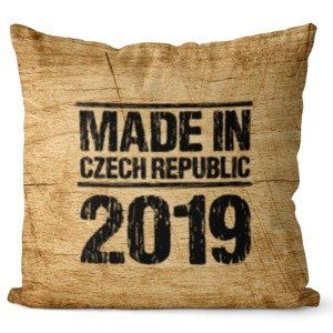 Polštář Made In + rok (Velikost: 40 x 40 cm, rok: 2019)