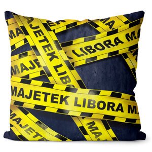 Polštář Majetek + jméno - mužská jména (Velikost: 55 x 55 cm, Jméno: Libor)