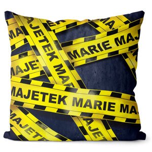 Polštář Majetek + jméno – ženská jména (Velikost: 55 x 55 cm, Jméno: Marie)