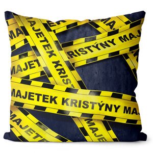 Polštář Majetek + jméno – ženská jména (Velikost: 55 x 55 cm, Jméno: Kristýna)