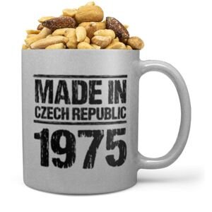 Hrnek Made In (rok: 1975, Náplň hrníčku: Směs slaných oříšků)