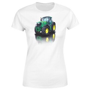 Tričko John Deere 6125R (Velikost: M, Typ: pro ženy, Barva trička: Bílá)