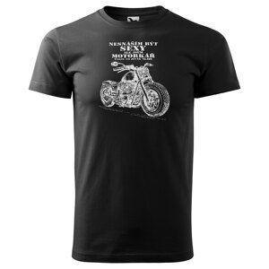 Tričko Sexy motorkář – pánské (Velikost: XS, Barva trička: Černá)