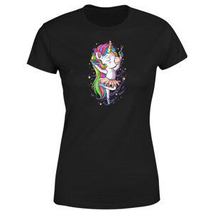 Tričko Unicorn kadeřnice – dámské (Velikost: M, Barva trička: Černá)