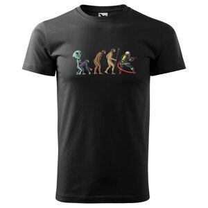 Tričko Evoluce – hasiči (pánské) (Velikost: M, Barva trička: Černá)