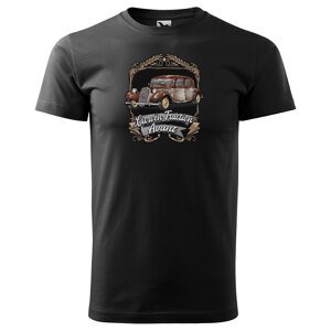 Tričko Citröen Traction Avant Brown (Velikost: 3XL, Typ: pro muže, Barva trička: Černá)