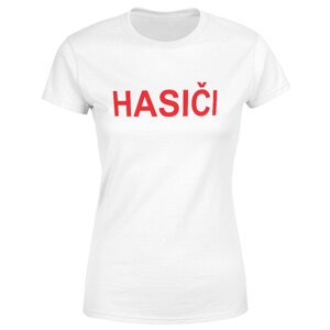 Tričko Hasiči - klasika (Velikost: XS, Typ: pro ženy, Barva trička: Bílá)