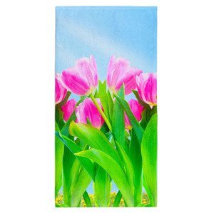 Osuška Tulipány  (Velikost osušky: 70x140cm)