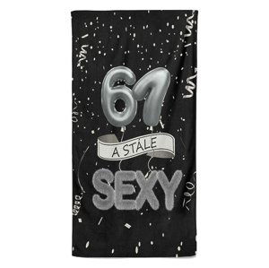 Osuška Stále sexy – černá (věk: 61, Velikost osušky: 100x170cm)