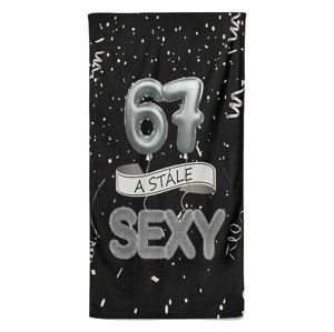 Osuška Stále sexy – černá (věk: 67, Velikost osušky: 100x170cm)