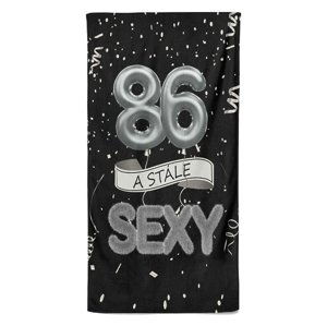 Osuška Stále sexy – černá (věk: 86, Velikost osušky: 100x170cm)