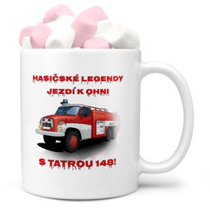 Hrnek Hasičské legendy – Tatra 148 (Náplň hrníčku: Marshmallow)