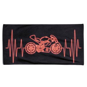 Osuška Srdeční puls – roadbike (Velikost osušky: 70x140cm)