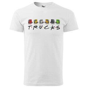 Tričko Trucks (Velikost: S, Typ: pro muže, Barva trička: Bílá)