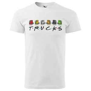 Tričko Trucks (Velikost: M, Typ: pro muže, Barva trička: Bílá)