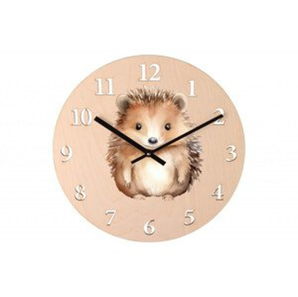 Barevné nástěnné hodiny pro děti - ježek