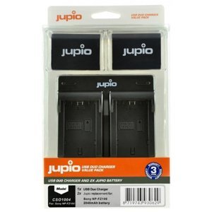 JUPIO Kit 2x NP-FZ100 + USB Dual Charger pro Sony