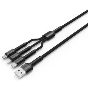 COLORWAY datový kabel 3v1USB - lightning+micro+C 1,2m